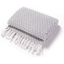 Recycled Cotton Throw Silver