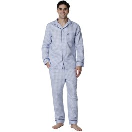 Luxury Men's Emanuele Cotton Pyjamas Check