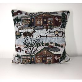 Christmas Cushion Cover Tapestry, 43 x 43cm - Winter Wonderland