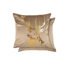 Christmas Cushion Cover Stag-Taupe