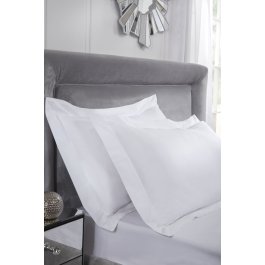 400 Thread Count Oxford Pillowcase 100% Cotton, Pair White