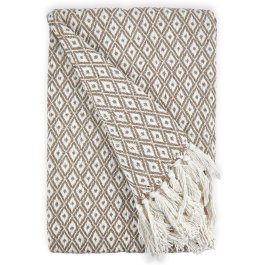 Recycled Cotton Throw Taupe
