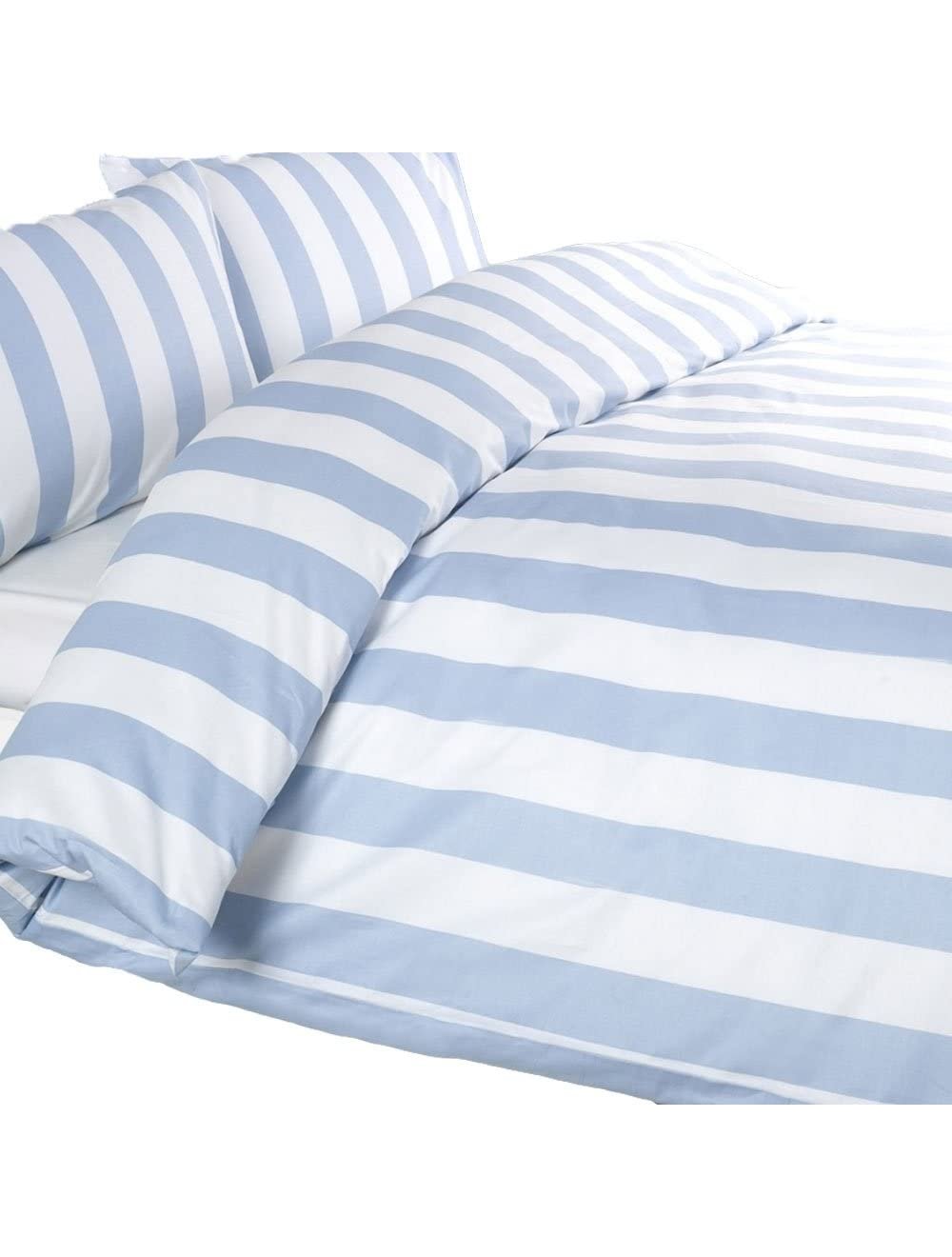 Blue striped discount duvet cover
