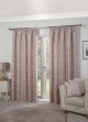 Duchess – Lined Pencil Pleat Jacquard Curtains in Blush Pink
