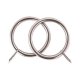 45 - 48mm Metal Curtain Rings, Brushed Silver, 8 Pack