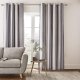 Catherine Lansfield Herringbone Stripe Curtains Grey