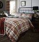 Catherine Lansfield Heritage Kelso Check Duvet Set, Spice-Double