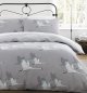 Catherine Lansfield Swan Duvet Cover Set Easy Care, Grey, Single Double King