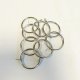 Emma Barclay 35 - 45mm Metal Curtain Rings, Brushed Silver, 8 Pack 