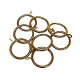 Emma Barclay 35 - 45mm Metal Curtain Rings, Antique Brass, 8 Pack 
