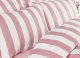 Louisiana Bedding Duvet Cover Stripe Extra Pillowcase Pair, 100% Cotton, Pink/White Extra Pillowcases