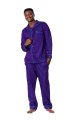 Luxury Men's Cotton Pyjamas Purple Satin