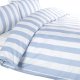 Blue and White Striped Duvet Cover Set, 100% Cotton